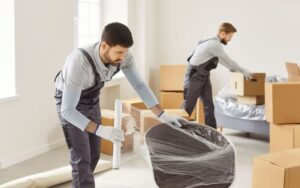 How to pack wrapping paper for moving?